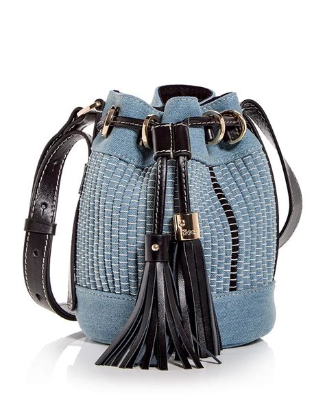 See by Chloé Vicki Small Denim Bucket Bag 